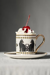 The Bistro Tile Stoneware Espresso Cup: Halloween Edition