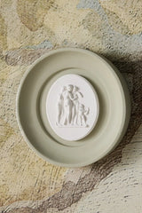 STATUETTE Sage Plaster Framed Intaglio Gallery Wall Charm