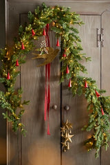 Pre-Lit Faux Outdoor Norway Spruce Garland, 9’