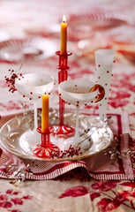 Candy Cane Glass Taper Holder