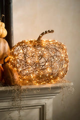 Twinkling Illuminated Vine Pumpkin