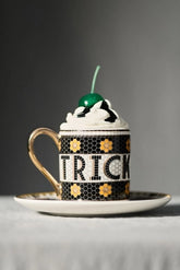 The Bistro Tile Stoneware Espresso Cup: Halloween Edition