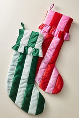 Ruffled Stripe Stocking