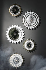 Florence Balducci Black Cat Halloween Paper Fans, Set of 5