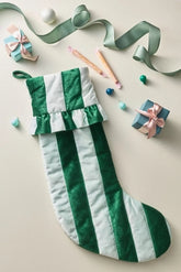 Ruffled Stripe Stocking