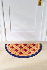 Cherry Pie Shaped Coir Printed Doormat