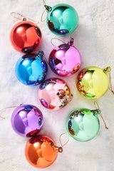 3" Shining Ball Ornaments, Set of 9