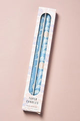 Handpainted Leora Taper Candles, Set of 2