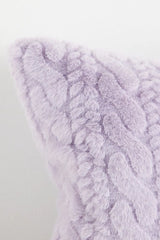 Faux Fur Cable-Knit Sweater Pillow