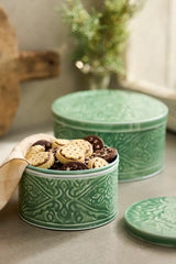 Enamelware Cookie Tin, Mint
