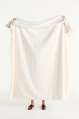 Faux Fur Cable-Knit Sweater Throw Blanket