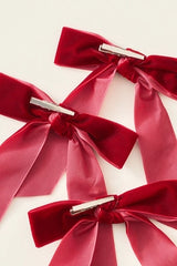 Velvet Bow Clip-On Ornaments, Set of 6