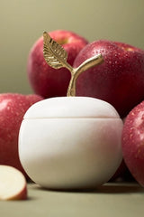 Apothecary 18 Spice Orchard Woods Hand-Carved Apple Marble Candle