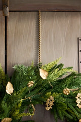 Twisted Brass Wreath Hook