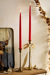 Unscented Tall Taper Candle Set, Red
