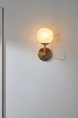 Cloud Organic Glass Globe Single Sconce Wall Light