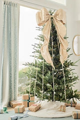 Pearled Satin Bow Tree Topper