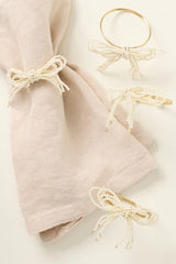 Perla Bow Napkin Rings, Set of 4