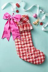 Gingham Bow Stocking