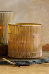 Lined Mosaic Votive Holder