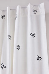 Maeve Cotton Embroidered Bow Curtain