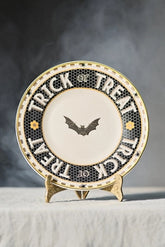The Bistro Tile Stoneware Dessert Plate: Halloween Edition
