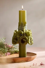 Oaxacan Floral Pillar Candle