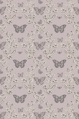 Mitchell Black Butterfly Garden Wallpaper