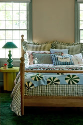 Gingham Ruffle Yarn-Dyed Cotton Quilt