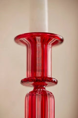 Candy Cane Glass Taper Holder