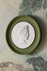 STATUETTE Olive Plaster Framed Intaglio Gallery Wall Charm