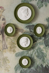 STATUETTE Olive Plaster Framed Intaglio Gallery Wall Charm