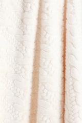 Faux Fur Cable-Knit Sweater Throw Blanket