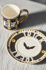 The Bistro Tile Stoneware Espresso Cup: Halloween Edition