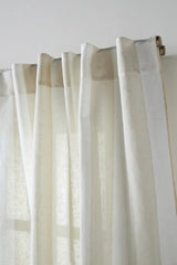 Pallido Cotton Linen Blend Woven Striped Curtain