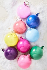4" Shining Ball Ornaments, Set of 9