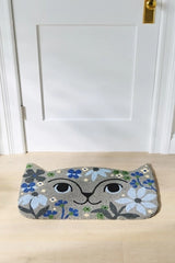 Ginnie Cat-Shaped Coir Printed Doormat