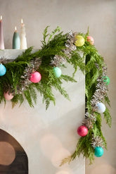 Enamel Bauble + Tinsel Garland