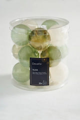 Tonal Glass Bauble Ornaments, Set of 15