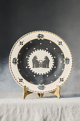 The Bistro Tile Stoneware Dessert Plate: Halloween Edition