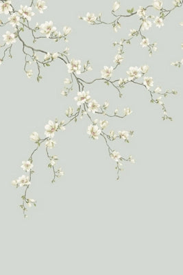 Ash Miyabi Bloom Unpasted 3-Panel Wall Mural