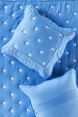 Maeve by Anthropologie Cotton Polka Dot Embroidered Euro Sham