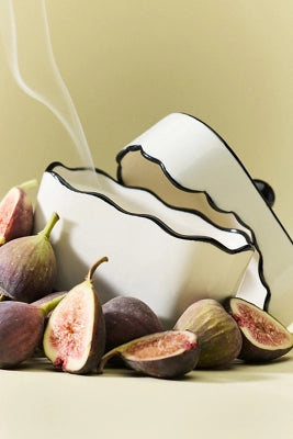 Cherie Floral Black Fig & Olive Lidded Porcelain Candle