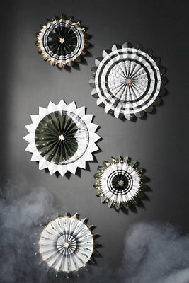 Florence Balducci Black Cat Halloween Paper Fans, Set of 5