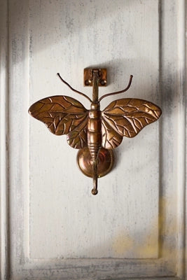 Moth Brass Door Knocker