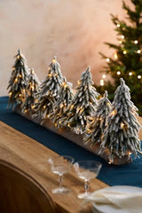 Illuminated Snowy Brush Tree Centerpiece
