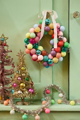 Good Cheer Miniature Bauble Ornament Wreath