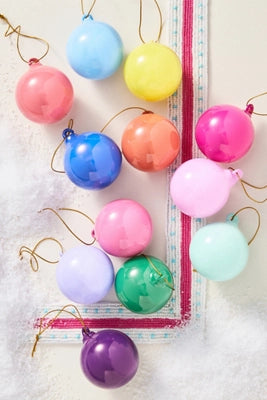 2" Shining Ball Ornaments, Set of 12