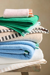 The Sloane Stripe Trim Soft Cotton Towel Collection