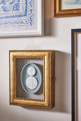 STATUETTE Blue Plaster of Paris Wall Charm